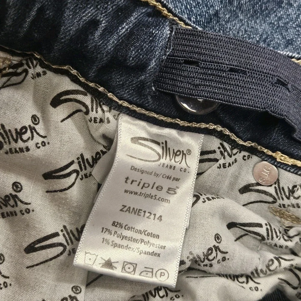 Lot of 2 - Silver Jeans‎ Zane Garret Girls Size 10 Denim Cowboy Bootcut Jeans